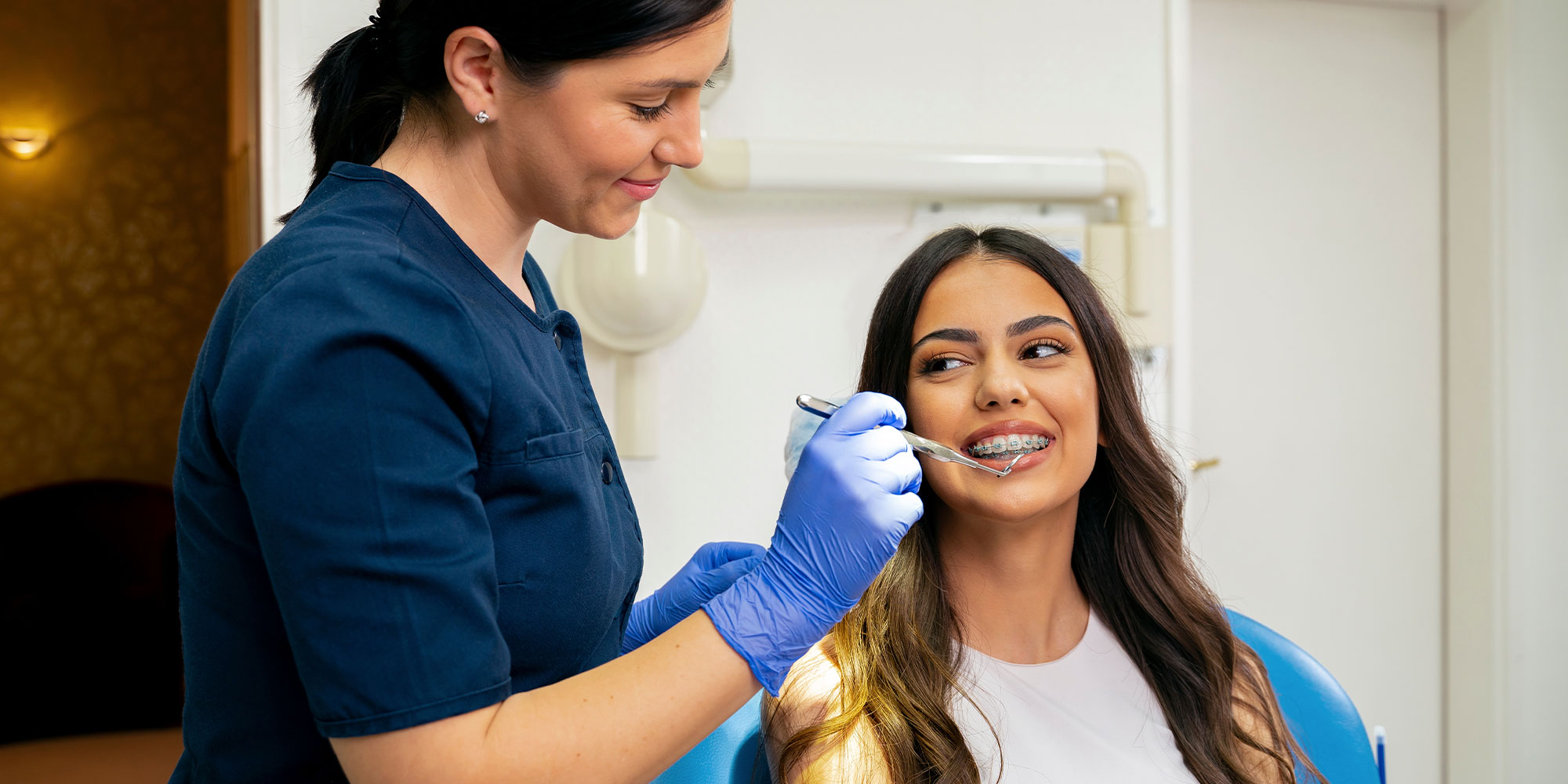 dental patient with braces